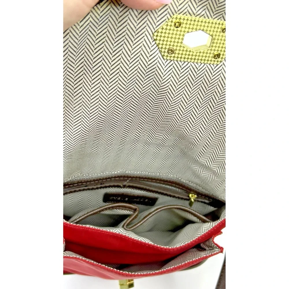 Steve Madden‎ Purse Quilted Flap Crossbody/Saddle Bag-Red Medium Nylon Travel